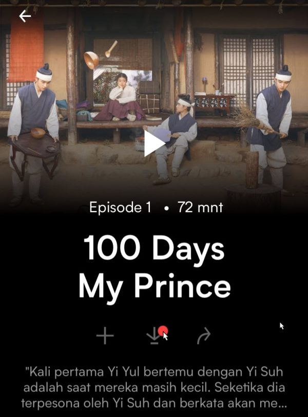 klik tombol download 100 days my prince sub indo
