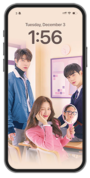 Hwang In-youp as Han Seo-jun, Moon Ga-young as Lim Joo-kyung, Cha Eun-woo as Lee Su-ho True Beauty Kdrama Viu Romantic Comedy Wallaper V1-mobile mockup