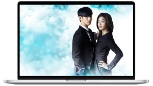 Kim Soo-hyun (Do Min-joon), Jun Ji-hyun (Cheon Song-yi) My Love from the Star Viu Kdrama TV shows Romantic Comedies TV series desktop wallpaper device mockup V2