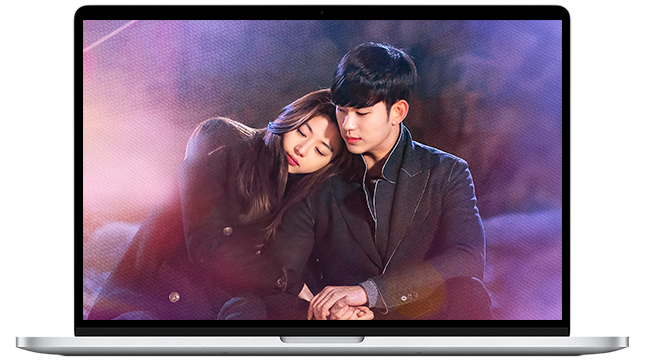 Kim Soo-hyun (Do Min-joon), Jun Ji-hyun (Cheon Song-yi) My Love from the Star Viu Kdrama TV shows Romantic Comedies TV series desktop wallpaper device mockup