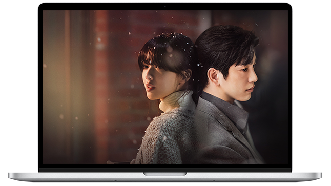 Park Jin-young as Lee Dong-jin, Roh Jeong-eui as Park Mi-jeong The Witch Kdrama TV shows TV series Viu Wallpaper V1-Desktop Mockup