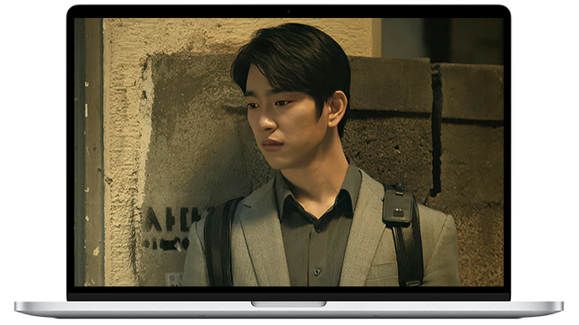Park Jin-young as Lee Dong-jin, Roh Jeong-eui as Park Mi-jeong The Witch Kdrama TV shows TV series Viu Wallpaper V2-Desktop Mockup