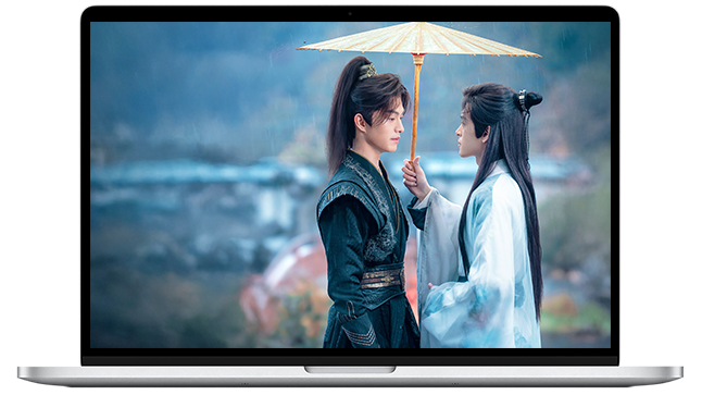 Zhang Zhe Xu as Duan Ziang, Mi Jin as Xiao Shu He Kill to love HD official Wallpaper desktop mockup v2 紫陌红尘