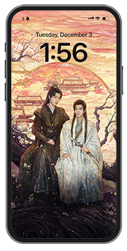 Zhang Zhe Xu as Duan Ziang, Mi Jin as Xiao Shu He Kill to love HD official Wallpaper mobile mockup v1紫陌红尘