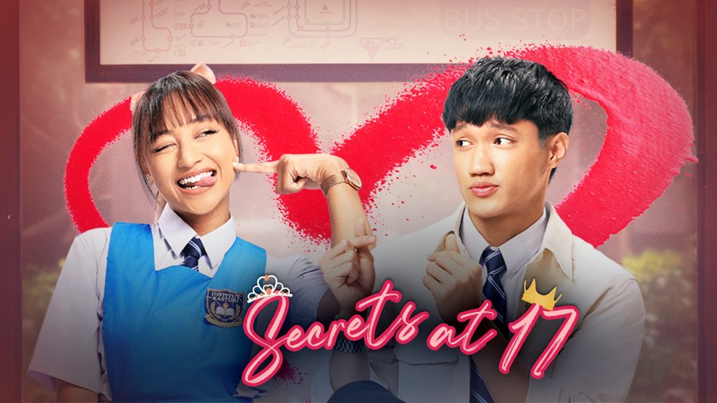 Nesa Idrus as Putri, Badron Munirah as Phrince VIU_Putri & Phrince_MAIN POSTER 01 A_1920x1080_FINAL FA secrets at 17 thumbnail eng sub