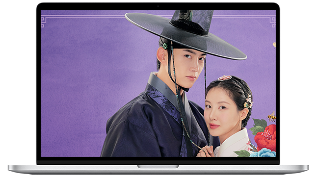 Ok Taec-yeon as Lee Beon, Seohyun as Cha Sunchaek, The First Night with the Duke Viu Kdramas Korean TV shows HD Wallpaper Desktop Tablet V1 mockup