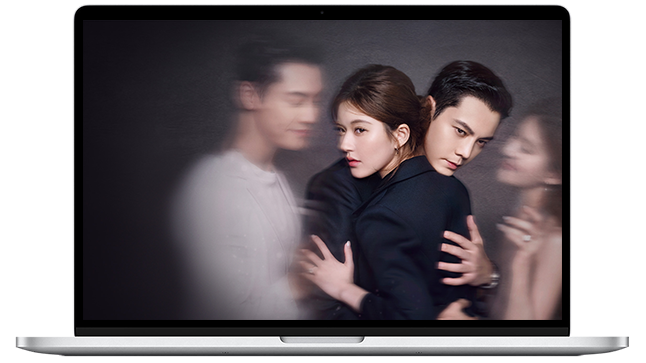 William Chan as Haoming, Shen Zhao Lusi as Yan Xu_Yan Qiao Love's Ambition 许我耀眼 Viu Chinese Romantic Dramas Cdramas 大乔小乔 Desktop Tablet Wallpaper HD -V1 mockup