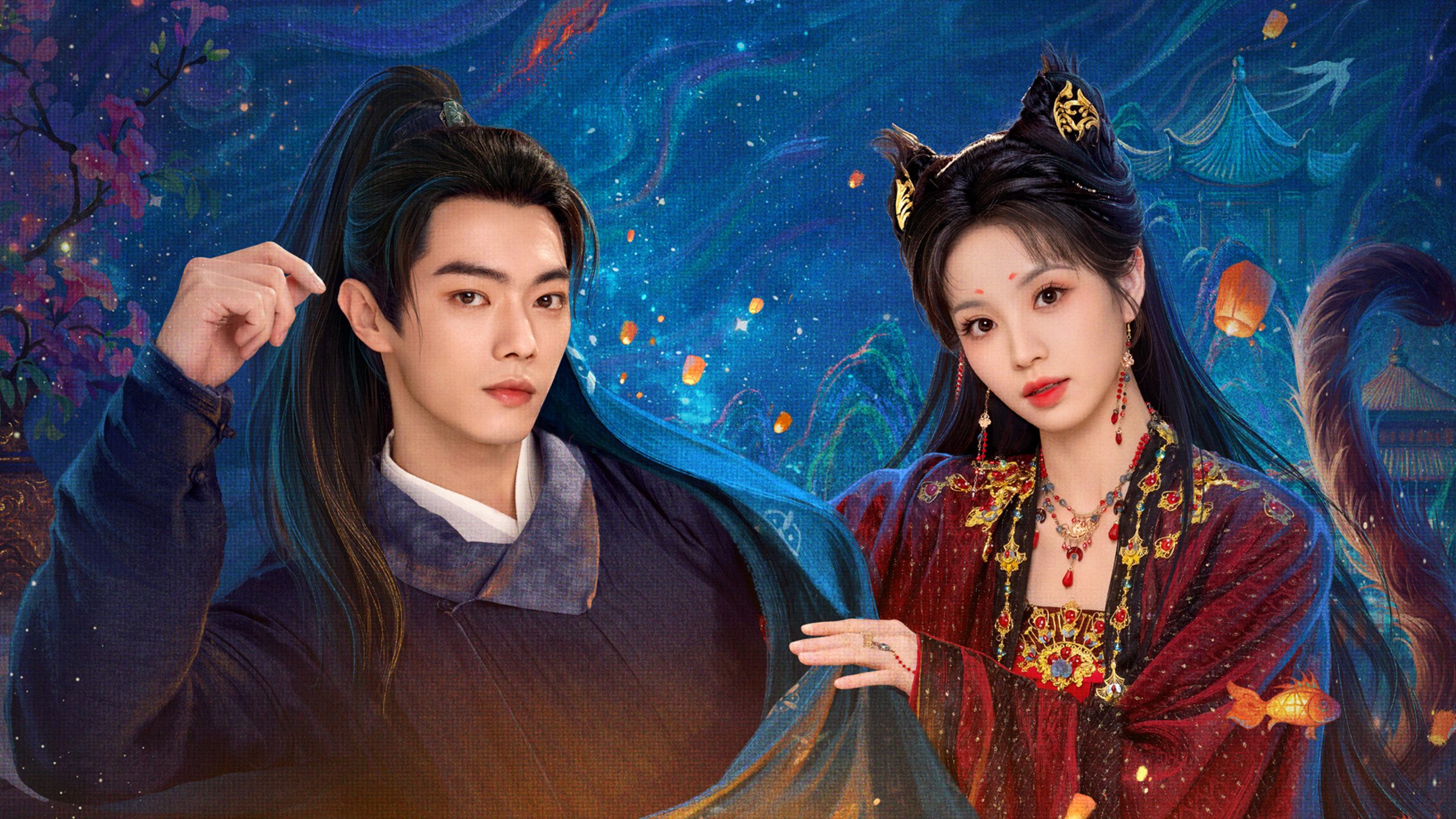 xu kai 许凯 as Mei Zhu Yu tian xiwei 田曦薇 as Wu Zhen Moonlit reunion 子夜归 Viu cdrama cdramas chinese fantasy dramas -13