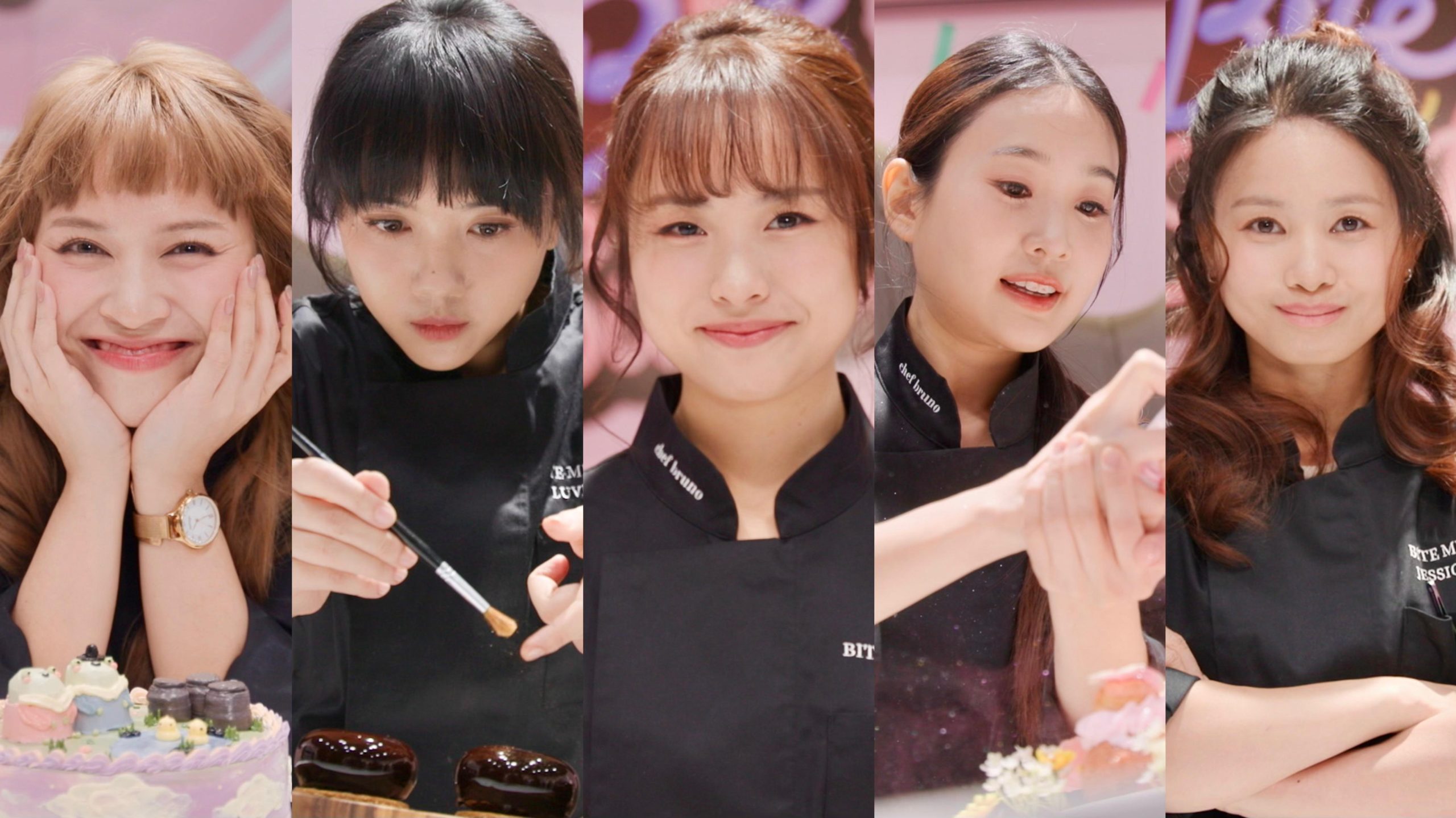 Linlin Luvita Janyu Jannicha Jessica 5 Pastry Chef profile image Bite Me Sweet 바이트 미 스위트 K Variety shows Viu Originals Cooking Variety Reality shows