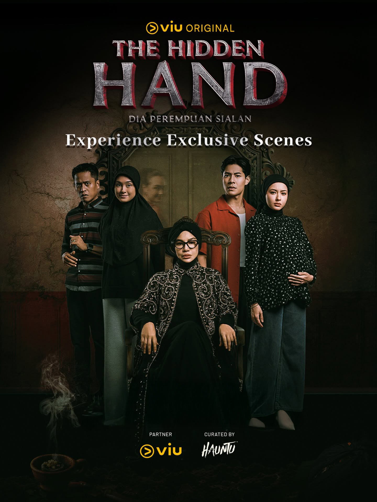 Official Viu vertical thumbnail for The Hidden Hand Dia Perempuan Sialan featuring Meerqeen, Hannah Delisha and Caitlin Halderman
